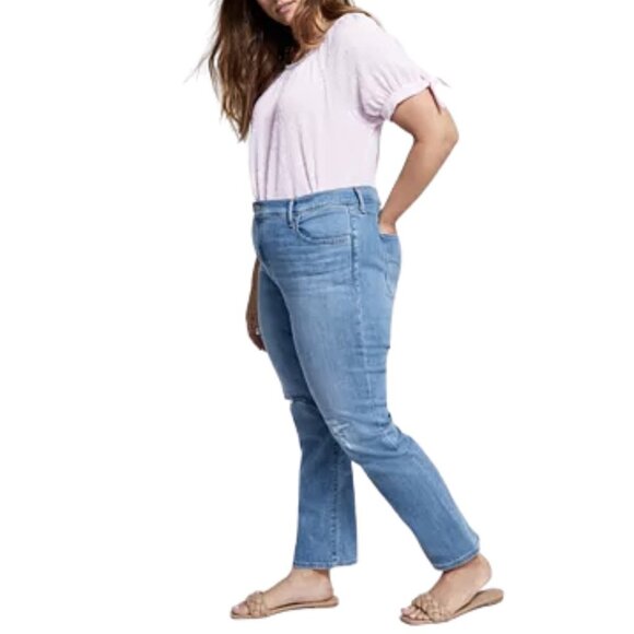 NWT Levi's 724 High-Rise Slim Straight-Leg Distressed Jeans in Slate Fixer - Picture 4 of 8